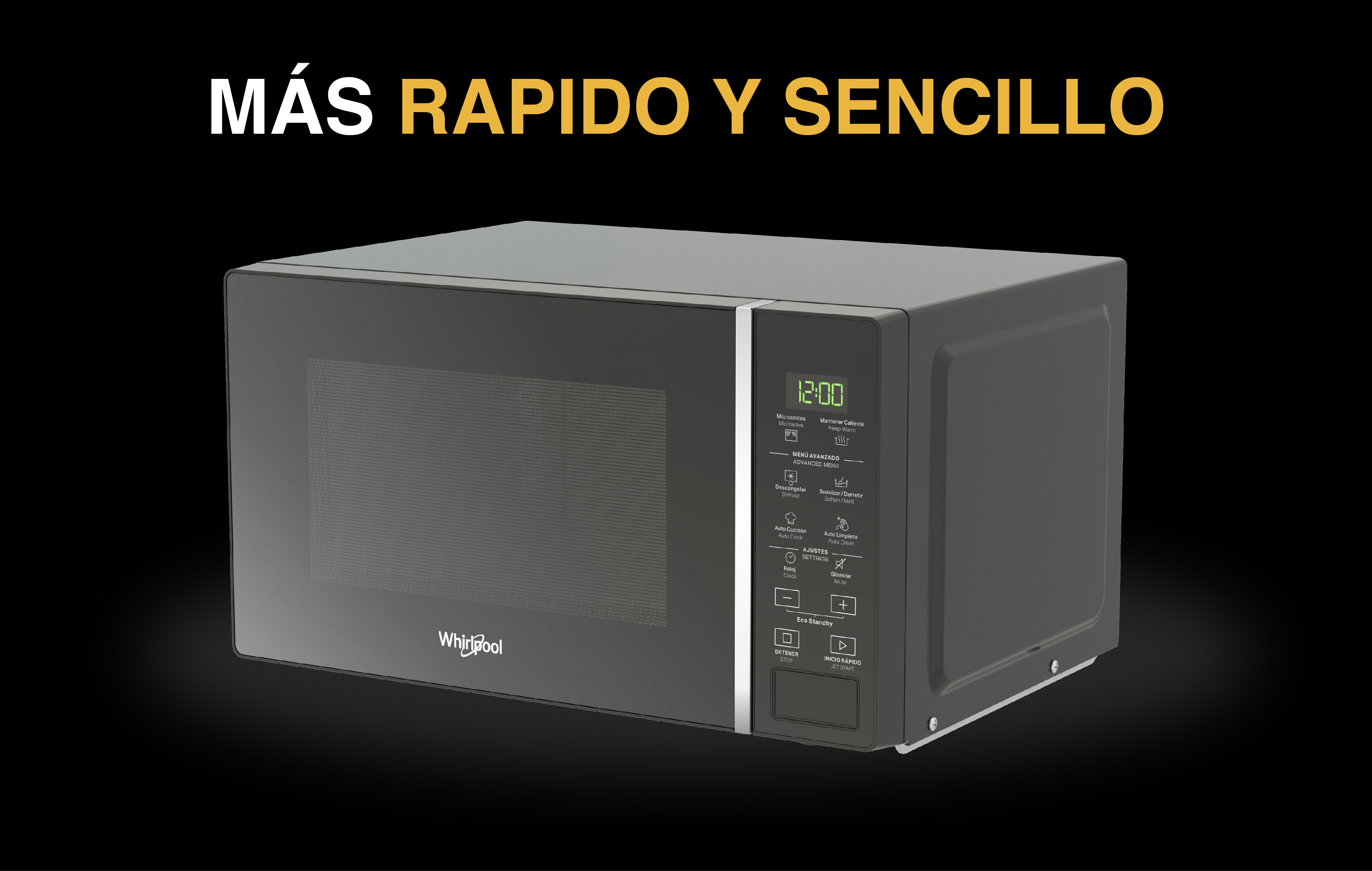 Nevecón 4 puertas Whirlpool con espacios adaptable y anaqueles convertibles de refrigerador a congelador.
